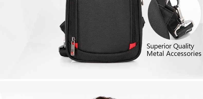 Umhängetaschen für Männer Messenger Brusttasche Pack Casual Bag Wasserdichtes Nylon Einzelner Schultergurt Pack New Fashion