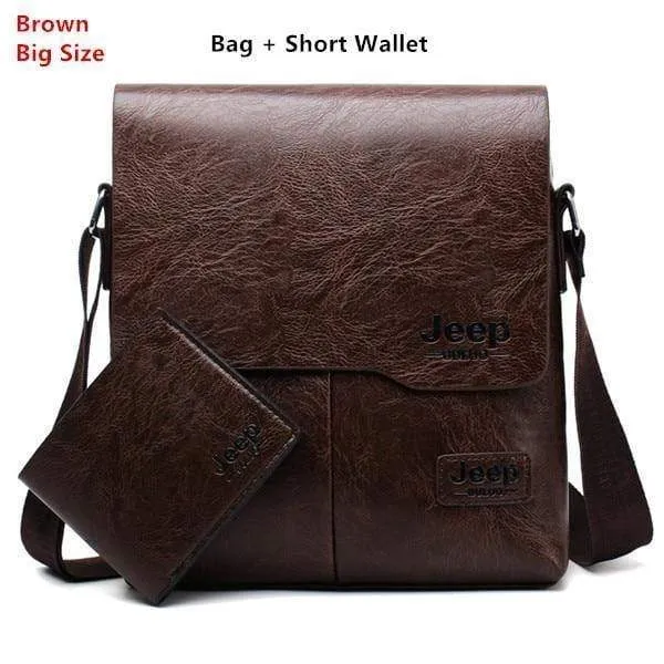 Männer Messenger Bags 2 Set Berühmte Marke Pu Leder Umhängetasche Umhängetasche Für Mann Business Tragetaschen Heißer Verkauf Mode