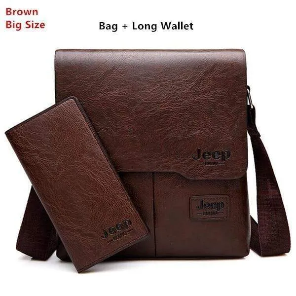 Männer Messenger Bags 2 Set Berühmte Marke Pu Leder Umhängetasche Umhängetasche Für Mann Business Tragetaschen Heißer Verkauf Mode