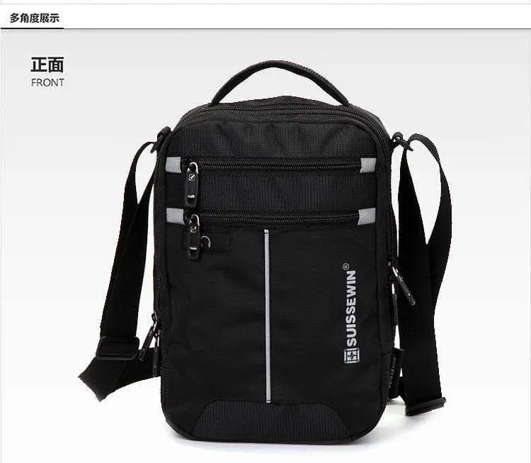 Umhängetasche Freizeit Aktentasche Kleine Umhängetasche für 9.7" 11" Tablets und Dokumente Herren Schwarze Handtasche Umhängetasche