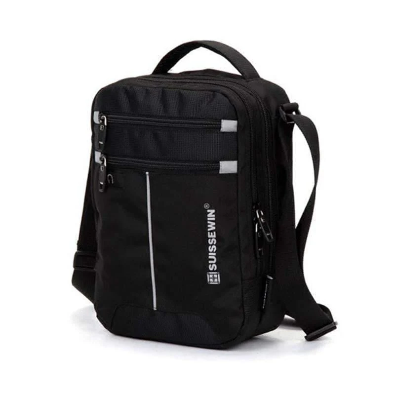 Umhängetasche Freizeit Aktentasche Kleine Umhängetasche für 9.7" 11" Tablets und Dokumente Herren Schwarze Handtasche Umhängetasche