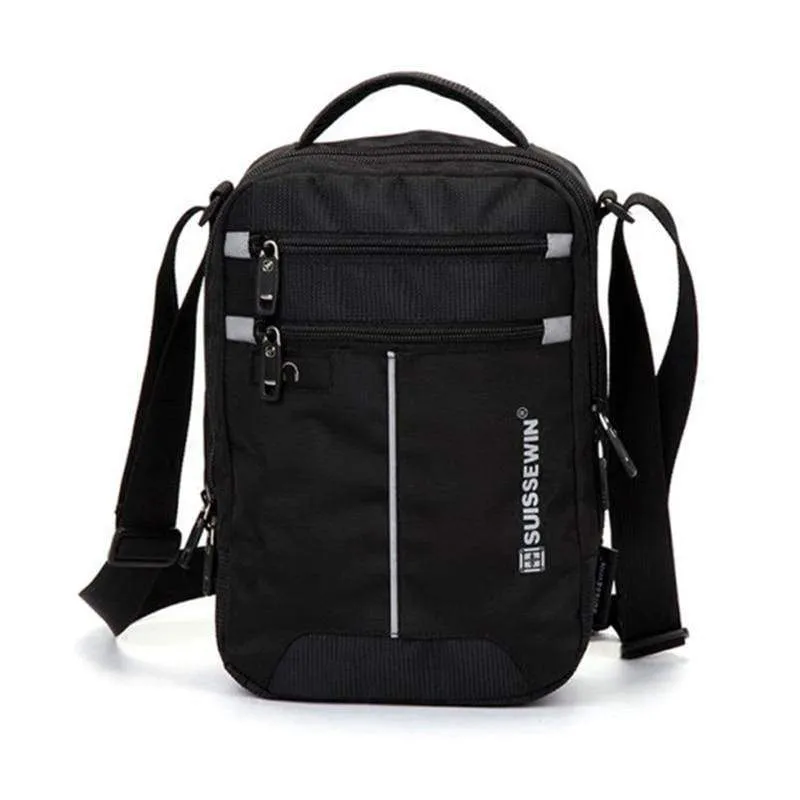 Umhängetasche Freizeit Aktentasche Kleine Umhängetasche für 9.7" 11" Tablets und Dokumente Herren Schwarze Handtasche Umhängetasche