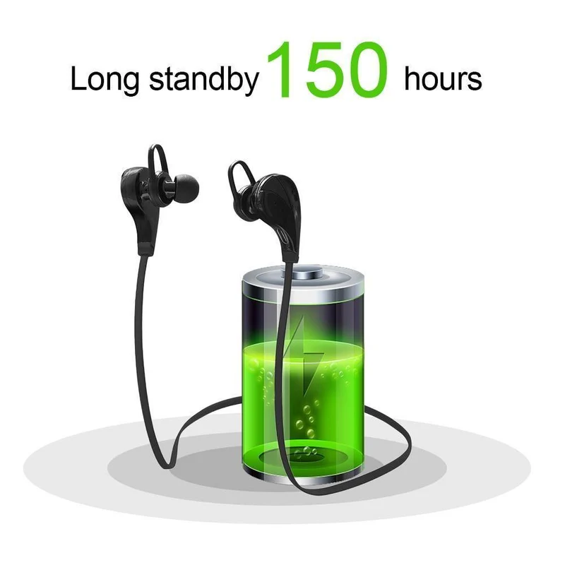 TOMKAS Bluetooth 4.0 Sport-Kopfhörer, kabelloses Headset mit Stereo-Mikrofon, Musik, Freisprecheinrichtung, In-Ear-Bluetooth-Kopfhörer für iPhone 6 7 Telefon