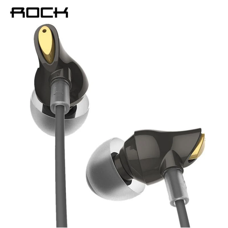 ROCK Original Zircon Stereo-Kopfhörer 3.5 mm In-Ear-Kopfhörer mit Mikrofon für iPhone 6 Samsung/Xiaomi Huawei iPad