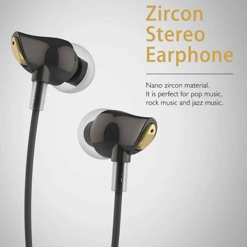 ROCK Original Zircon Stereo-Kopfhörer 3.5 mm In-Ear-Kopfhörer mit Mikrofon für iPhone 6 Samsung/Xiaomi Huawei iPad