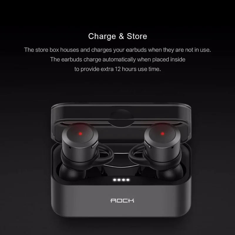 ROCK Mini Wireless Bluetooth-Kopfhörer EB10 TWS Stereo mit Mikrofon Universelle kabellose Freisprecheinrichtung für iPhone X Samsung Xiaomi
