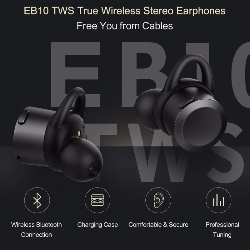 ROCK Mini Wireless Bluetooth-Kopfhörer EB10 TWS Stereo mit Mikrofon Universelle kabellose Freisprecheinrichtung für iPhone X Samsung Xiaomi