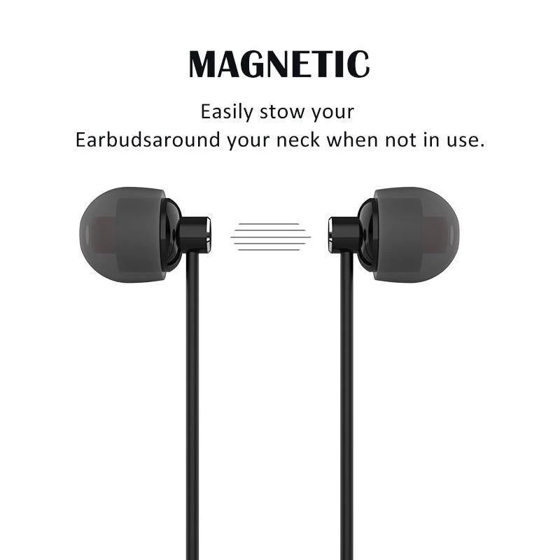ROCK Bluetooth-Kopfhörer-Headset mit magnetischer Anziehung, wasserdicht, mit Ladebox, Mikrofon, reichhaltiges Bass-Headset