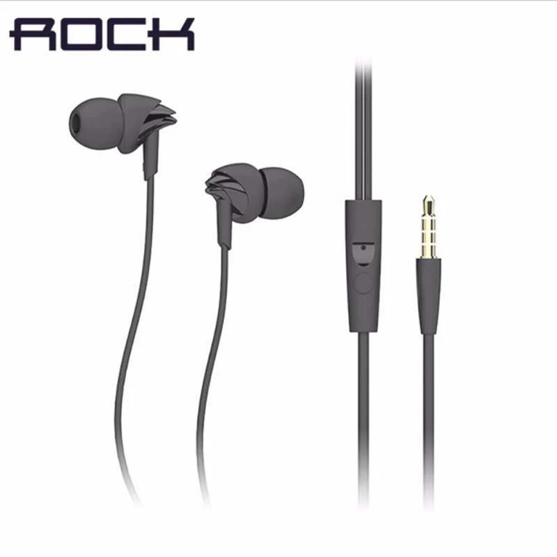 ROCK Y1 Kabelgebundener Stereo-Ohrhörer für Xiao mi mit 3.5-mm-Buchse Ohrhörer In-Ear-Ohrhörer Super Clear Noise Cancelling Mikrofon für iPhone