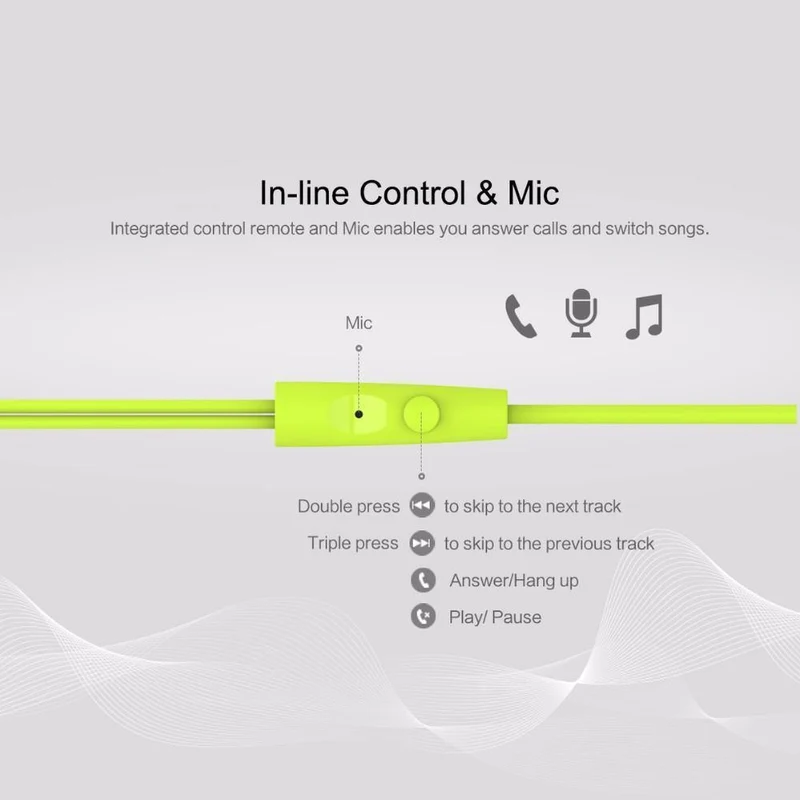 ROCK Y1 Kabelgebundener Stereo-Ohrhörer für Xiao mi mit 3.5-mm-Buchse Ohrhörer In-Ear-Ohrhörer Super Clear Noise Cancelling Mikrofon für iPhone
