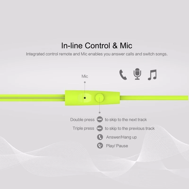 ROCK Y1 Kabelgebundener Stereo-Ohrhörer für Xiao mi mit 3.5-mm-Buchse Ohrhörer In-Ear-Ohrhörer Super Clear Noise Cancelling Mikrofon für iPhone