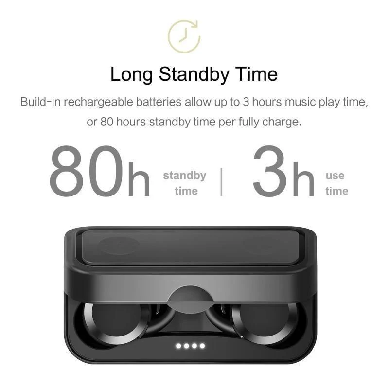 ROCK Echte Drahtlose Ohrhörer Hifi Bluetooth Kopfhörer EB10 TWS Stereo Mit Mikrofon für iPhone X 8 Samsung Xiaomi Ladegerät Box kopfhörer