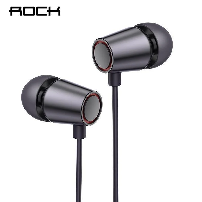 ROCK Bass Sound In-Ear Sport Ohrhörer mit Mikrofon 3.5mm Jack Musik Ohrhörer HiFi Stereo Sound Headset für iphone Samsung Xiaomi