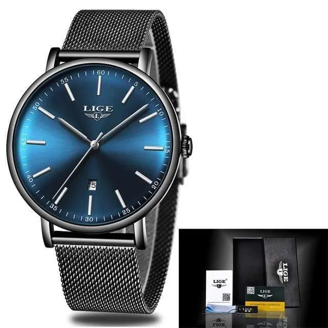 Damenuhren Top-Marke Luxus Wasserdichte Uhr Mode Damen Edelstahl Ultradünne Casual Armbanduhr Quarzuhr