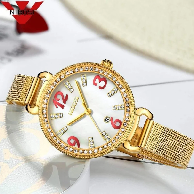 Frauen Uhr Damen Mode Gold Legierung Armband Quarz Uhren Casual Dame Wasserdichte Armbanduhr Relogio feminino