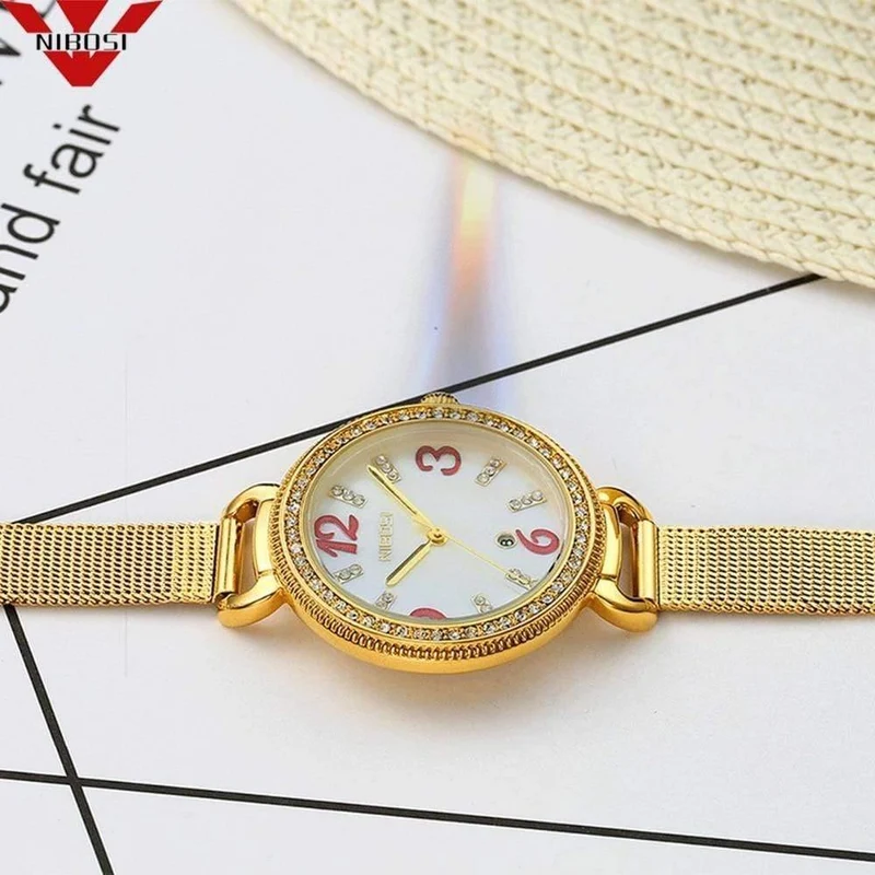 Frauen Uhr Damen Mode Gold Legierung Armband Quarz Uhren Casual Dame Wasserdichte Armbanduhr Relogio feminino