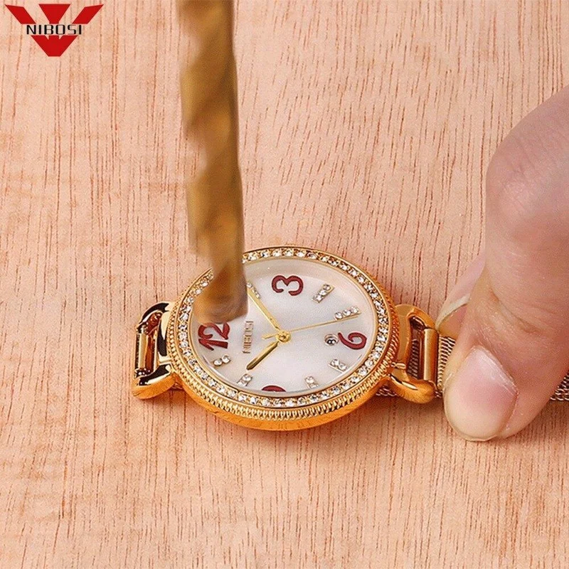 Frauen Uhr Damen Mode Gold Legierung Armband Quarz Uhren Casual Dame Wasserdichte Armbanduhr Relogio feminino