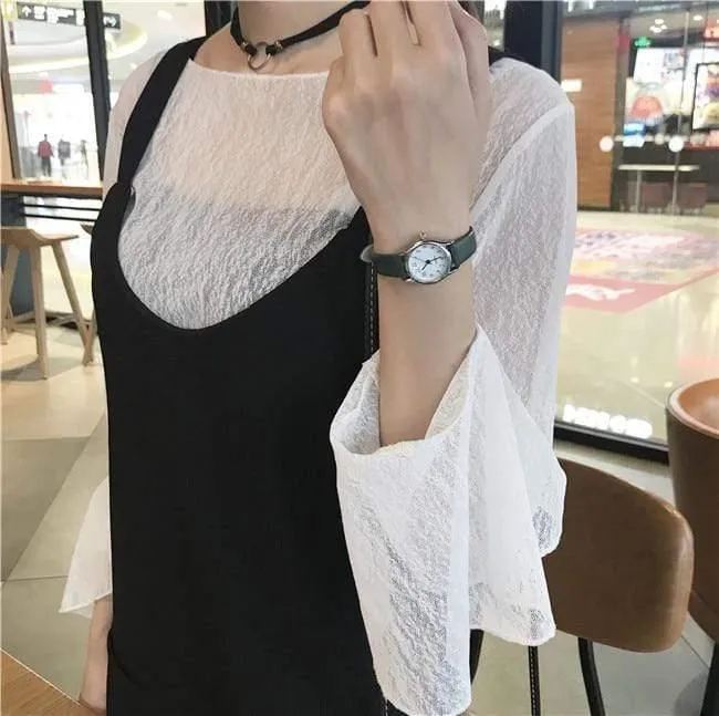 Damenuhren, koreanische Version, lässig, Quarzuhr, Damenuhr der Marke BGG, Retro-Armbanduhren mit Lederband