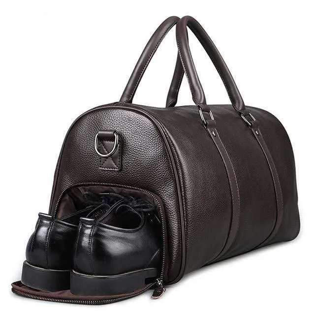 Mode extra große Wochenende Seesack große echtes Leder Business Männer Reisetasche beliebtes Design Seesack Handtasche