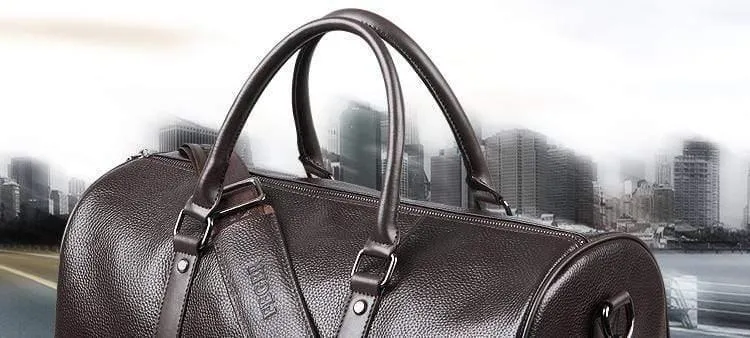Mode extra große Wochenende Seesack große echtes Leder Business Männer Reisetasche beliebtes Design Seesack Handtasche