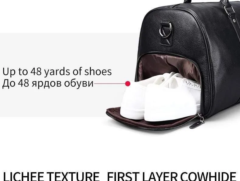 Mode extra große Wochenende Seesack große echtes Leder Business Männer Reisetasche beliebtes Design Seesack Handtasche