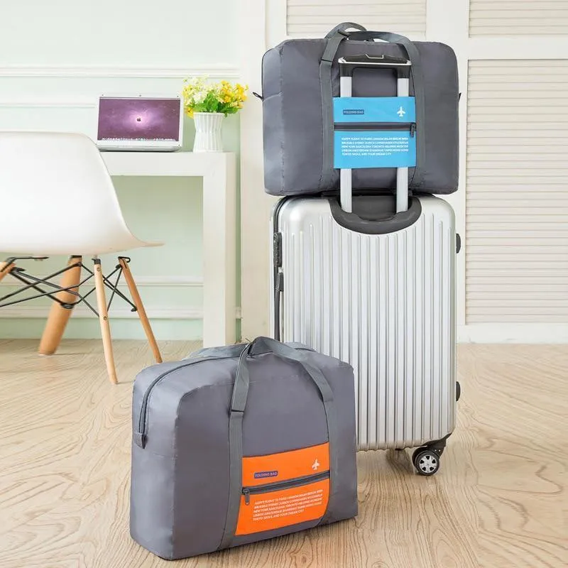 Mode wasserdichte reisetasche große kapazität tasche frauen nylon falttasche unisex gepäck reisetaschen