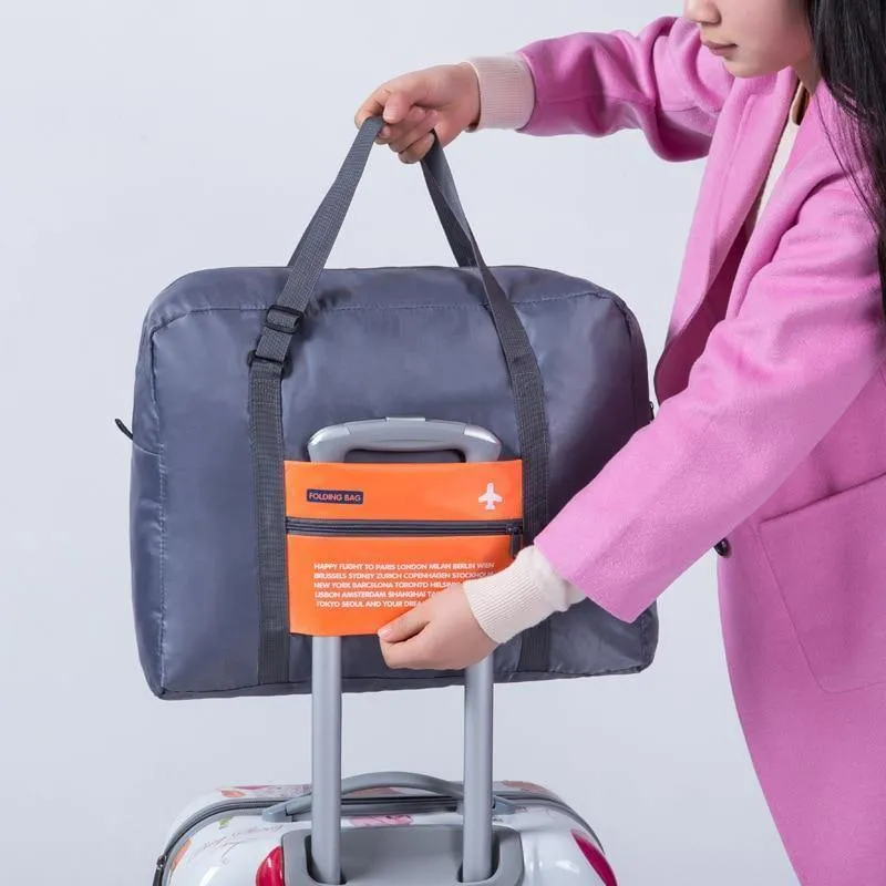 Mode wasserdichte reisetasche große kapazität tasche frauen nylon falttasche unisex gepäck reisetaschen