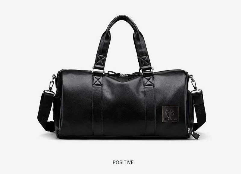 Herren schwarze Handtasche Reisetasche wasserdichtes Leder große Kapazität Travel Duffle Multifunktions Tote lässig Umhängetaschen