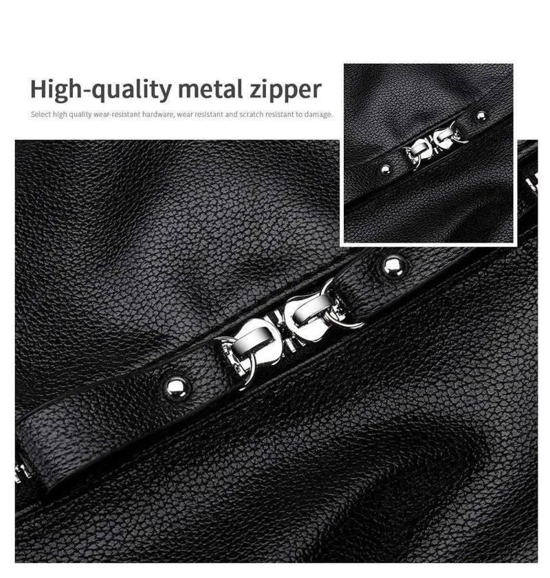 Herren schwarze Handtasche Reisetasche wasserdichtes Leder große Kapazität Travel Duffle Multifunktions Tote lässig Umhängetaschen