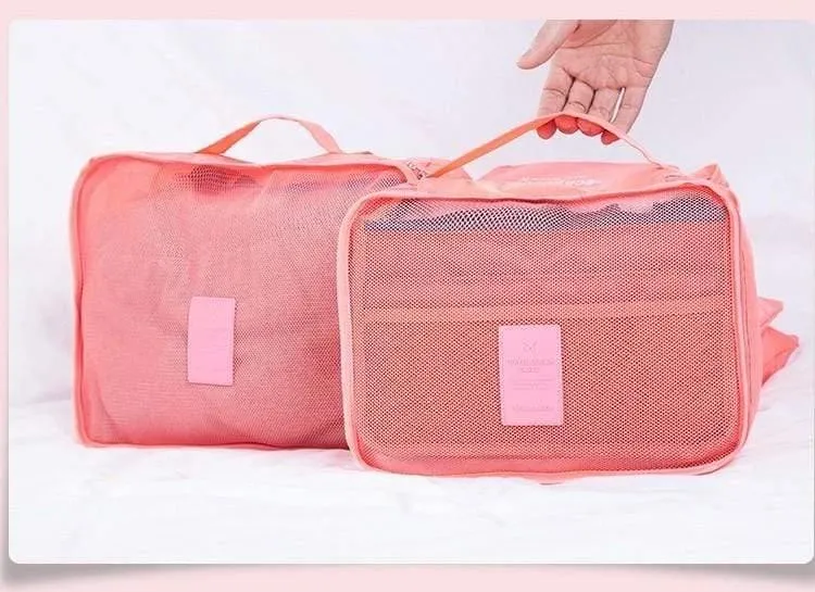 Verpackungswürfel Reisetaschensystem Langlebige 6-Teile Ein Satz Große Kapazität von Unisex-Kleidung Sortieren Organisieren Tasche