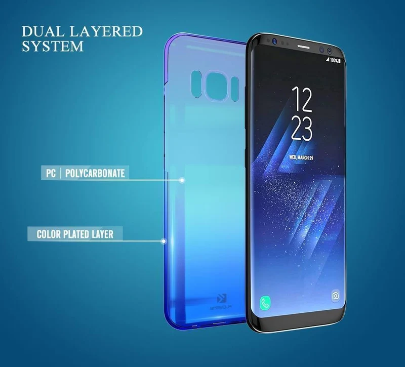 FLOVEME Aurora Blue Ray-Telefonkasten für Samsung Galaxy S9 S9 Plus, ultradünne PC-Abdeckung für Samsung S8 S6 S7 Edge Note 8-Hüllen Capa