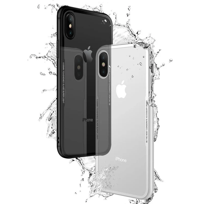 FLOVEME Gehärtetem Glas Telefon Fall Für iPhone X Xs Max Transparent Schutz Glas Fällen Für iPhone Xs XR X Abdeckung Coque capinhas