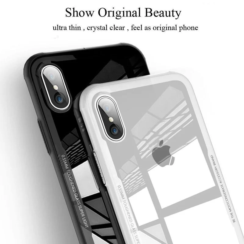 FLOVEME Gehärtetem Glas Telefon Fall Für iPhone X Xs Max Transparent Schutz Glas Fällen Für iPhone Xs XR X Abdeckung Coque capinhas