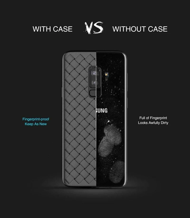 FLOVEME Hülle für Samsung Galaxy S9 Note 9, Luxus Gittergewebe, ultradünne, weiche Silikonhülle für Samsung S9 Plus S10 Plus S10 S10e