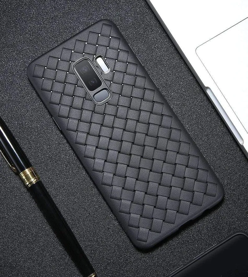 FLOVEME Hülle für Samsung Galaxy S9 Note 9, Luxus Gittergewebe, ultradünne, weiche Silikonhülle für Samsung S9 Plus S10 Plus S10 S10e