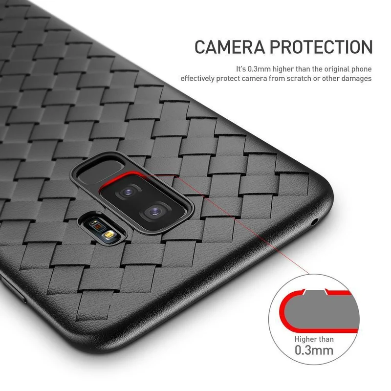 FLOVEME Hülle für Samsung Galaxy S9 Note 9, Luxus Gittergewebe, ultradünne, weiche Silikonhülle für Samsung S9 Plus S10 Plus S10 S10e