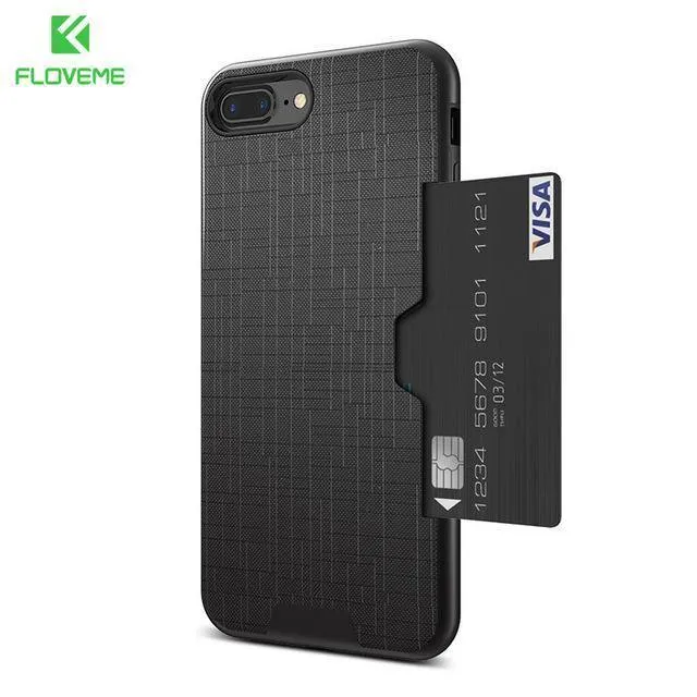 FLOVEME Karte Slot Telefon Fall Für iPhone 7 Luxus Brieftasche Mobile Zubehör Für iPhone 8 6 6s 7 Plus fällen Für iPhone X XS MAX XR
