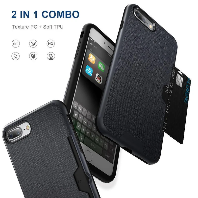 FLOVEME Karte Slot Telefon Fall Für iPhone 7 Luxus Brieftasche Mobile Zubehör Für iPhone 8 6 6s 7 Plus fällen Für iPhone X XS MAX XR
