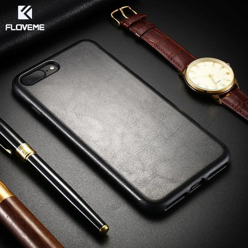 [Retro Crazy Horse Style] FLOVEME Leder-Handytasche für iPhone 7, Hülle für iPhone 6s, 6 Plus, X, XS, Max, XR, präzises Loch