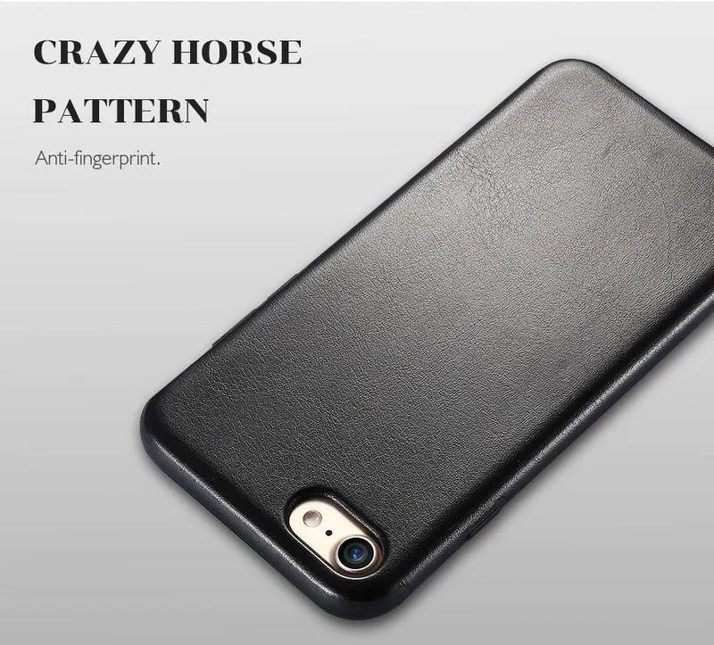[Retro Crazy Horse Style] FLOVEME Leder-Handytasche für iPhone 7, Hülle für iPhone 6s, 6 Plus, X, XS, Max, XR, präzises Loch