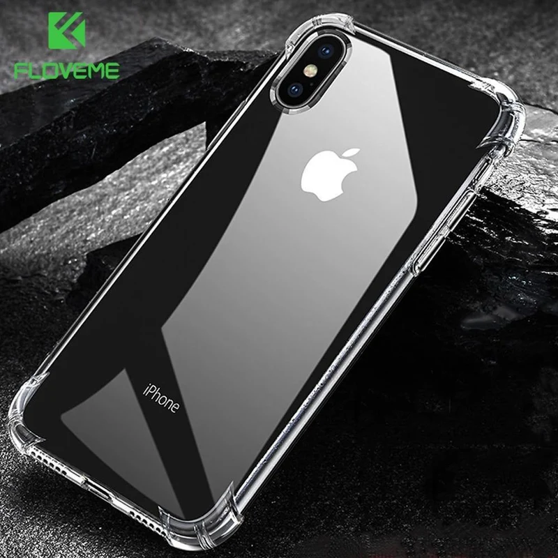 FLOVEME Für iPhone X XS Max. Schutzhülle Für iPhone 7 8 Plus Stoßfeste Schutzhülle aus weichem Silikon Für iPhone XS XR 8 7 Schutzhülle Coque Funda