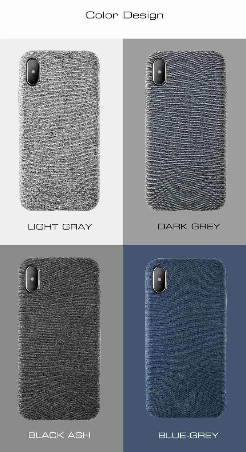 FLOVEME Hülle für iPhone 7 6 X XS MAX Luxus Tuch Textur Weiche TPU Silikonhülle für iPhone 8 iPhone 6 6s 7 plus Handyhülle Tasche
