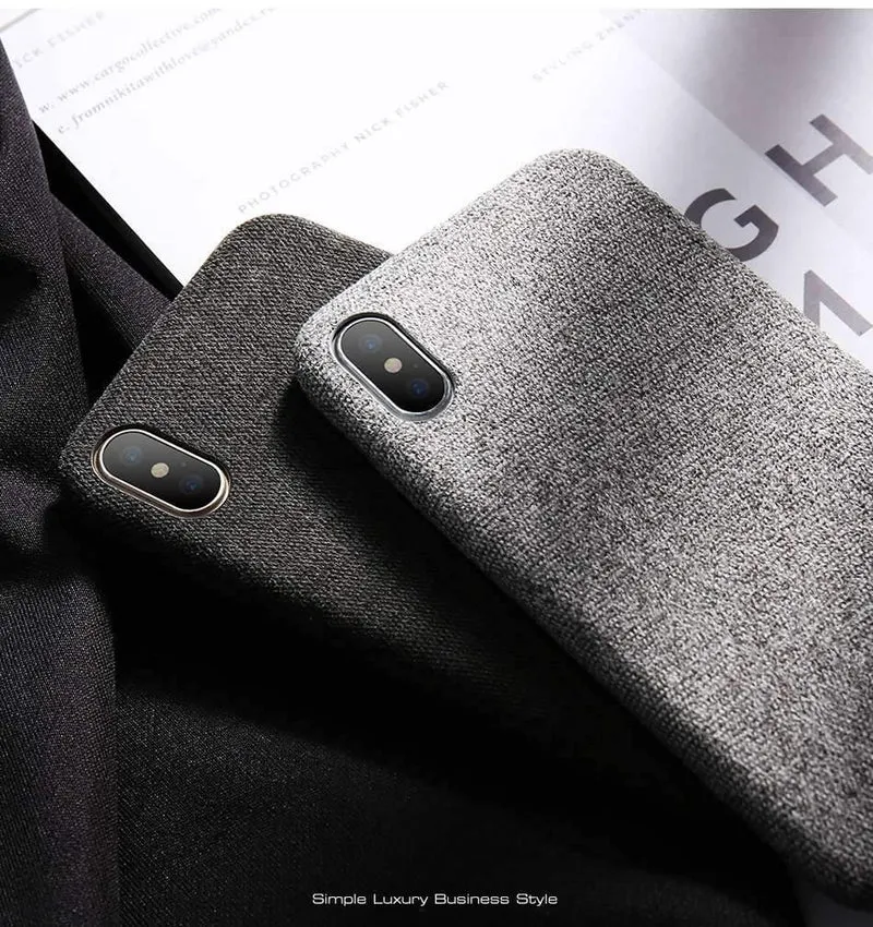 FLOVEME Hülle für iPhone 7 6 X XS MAX Luxus Tuch Textur Weiche TPU Silikonhülle für iPhone 8 iPhone 6 6s 7 plus Handyhülle Tasche