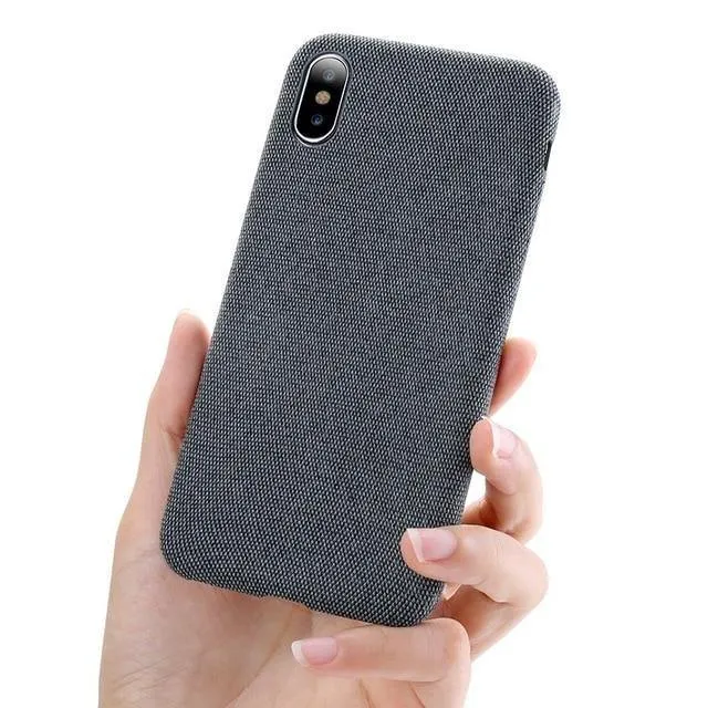 FLOVEME Hülle für iPhone 7 6 X XS MAX Luxus Tuch Textur Weiche TPU Silikonhülle für iPhone 8 iPhone 6 6s 7 plus Handyhülle Tasche