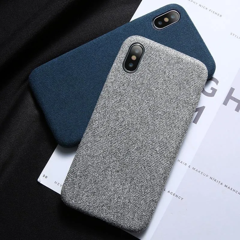 FLOVEME Hülle für iPhone 7 6 X XS MAX Luxus Tuch Textur Weiche TPU Silikonhülle für iPhone 8 iPhone 6 6s 7 plus Handyhülle Tasche