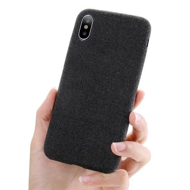 FLOVEME Hülle für iPhone 7 6 X XS MAX Luxus Tuch Textur Weiche TPU Silikonhülle für iPhone 8 iPhone 6 6s 7 plus Handyhülle Tasche