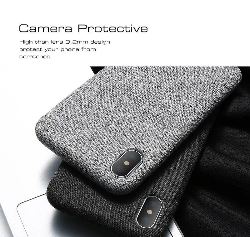 FLOVEME Hülle für iPhone 7 6 X XS MAX Luxus Tuch Textur Weiche TPU Silikonhülle für iPhone 8 iPhone 6 6s 7 plus Handyhülle Tasche