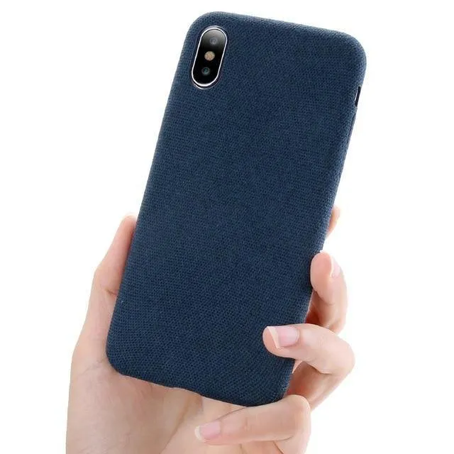 FLOVEME Hülle für iPhone 7 6 X XS MAX Luxus Tuch Textur Weiche TPU Silikonhülle für iPhone 8 iPhone 6 6s 7 plus Handyhülle Tasche