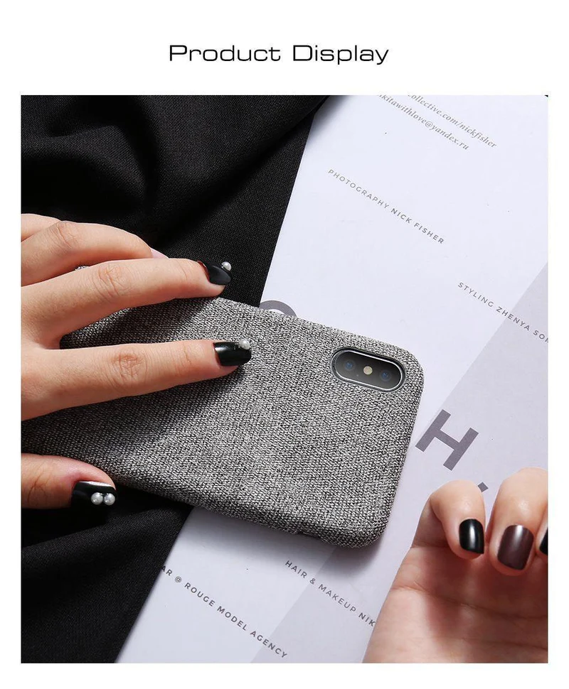 FLOVEME Hülle für iPhone 7 6 X XS MAX Luxus Tuch Textur Weiche TPU Silikonhülle für iPhone 8 iPhone 6 6s 7 plus Handyhülle Tasche