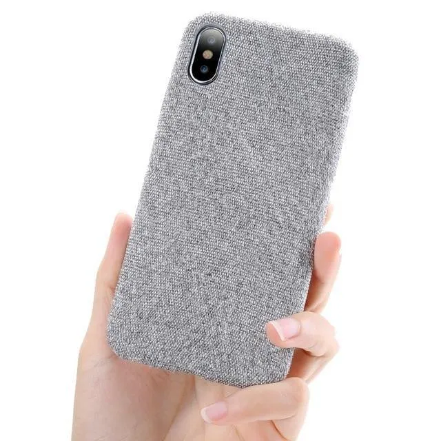 FLOVEME Hülle für iPhone 7 6 X XS MAX Luxus Tuch Textur Weiche TPU Silikonhülle für iPhone 8 iPhone 6 6s 7 plus Handyhülle Tasche